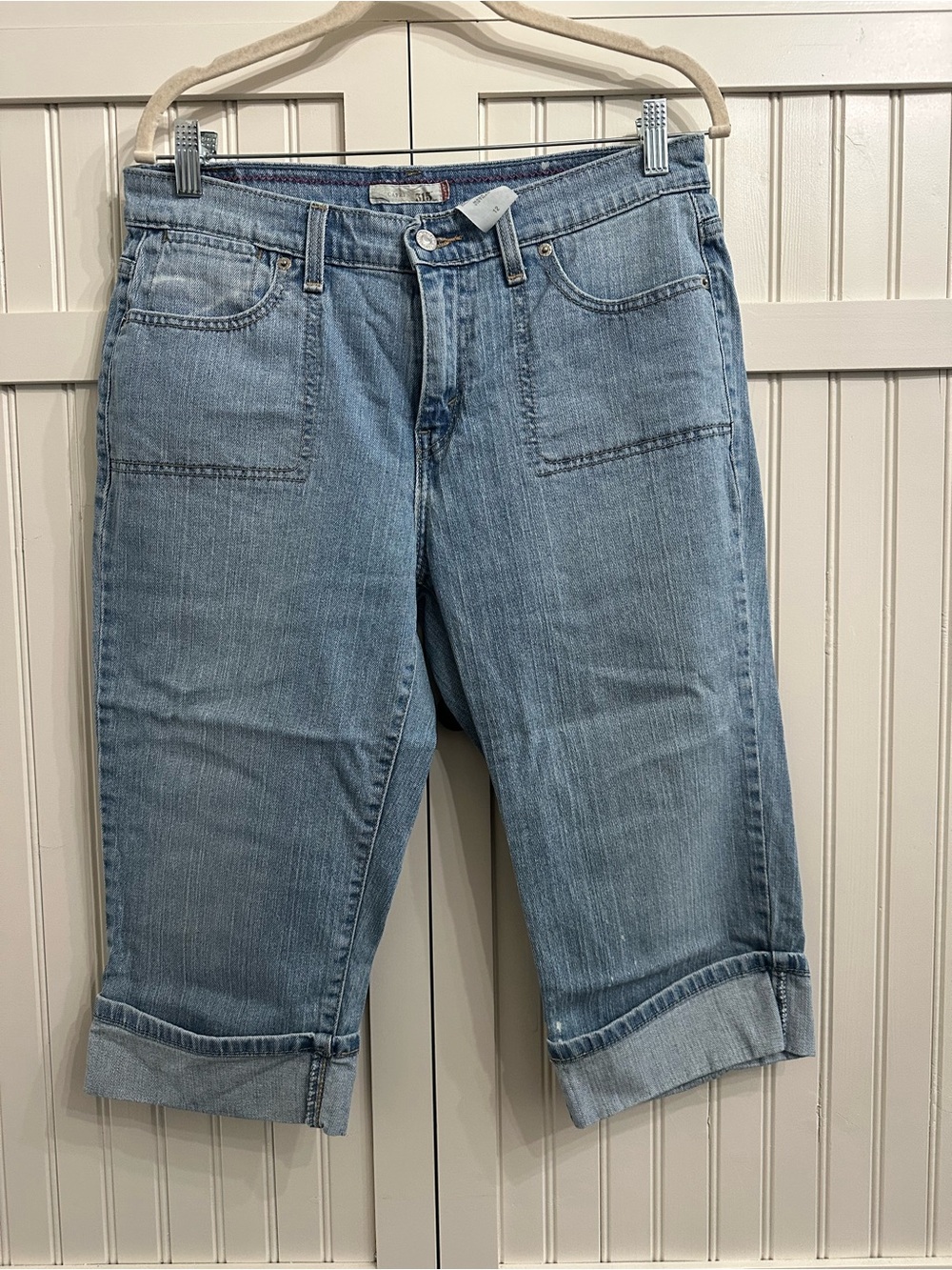 Levi's 515 Light Blue Cropped Pocket Jeans